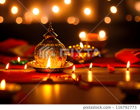 Diwali celebration in cinematic UHD with K. 116792773