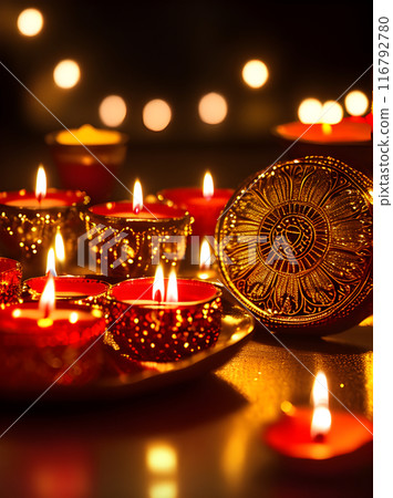 Diwali celebration in cinematic UHD with K. 116792780