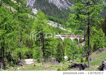 We climbed the most difficult part of the Albula Line, where the altitude continues at 70‰. We climbed the most difficult part of the Albula Line, where the altitude continues at 70‰. 116792817