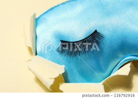 False eyelashes, concept of different makeup accessories False eyelashes, concept of different makeup accessories 116792916