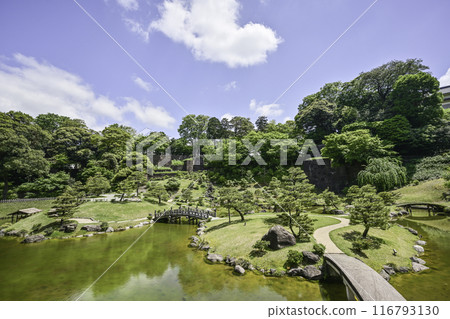 綠意盎然的金澤城玉泉院丸庭園 綠意盎然的金澤城玉泉院丸庭園 116793130