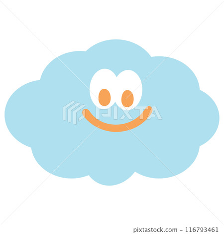 Illustration of happy cloud for cartoon, character, comic, mascot, cute patches, plush toy, doll, season, weather, temperature, logo, icon, sticker, decoration, emoji, kids, toddler, sky, baby, print Illustration of happy cloud for cartoon, character, comic, mascot, cute patches, plush toy, doll, season, weather, temperature, logo, icon, sticker, decoration, emoji, kids, toddler, sky, baby, print 116793461