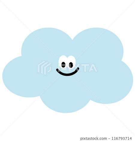 Illustration of happy cloud for cartoon, character, comic, mascot, cute patches, plush toy, doll, season, weather, temperature, logo, icon, sticker, decoration, emoji, kids, toddler, sky, baby, print Illustration of happy cloud for cartoon, character, comic, mascot, cute patches, plush toy, doll, season, weather, temperature, logo, icon, sticker, decoration, emoji, kids, toddler, sky, baby, print 116793714