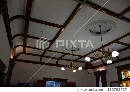 Interior of the stately Western-style building from the Meiji period, the Former Hakodate Ward Public Hall 116793785