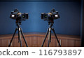Professional camera on a tripod 116793897