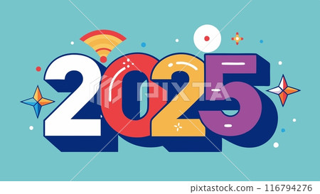 Happy New Year, Holidays logo 2025 116794276