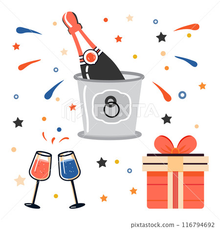 New year Merry Christmas Gift Drink Winter holiday New year Merry Christmas Gift Drink Winter holiday 116794692