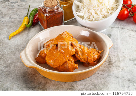 Indian cuisine - chicken butter masala Indian cuisine - chicken butter masala 116794733