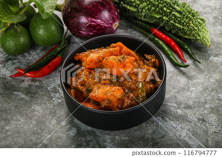 Indian cuisine - homemade mutter paneer 116794777