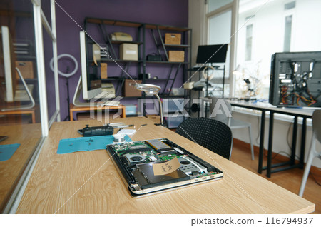 Broken Laptop Ready For Repair 116794937