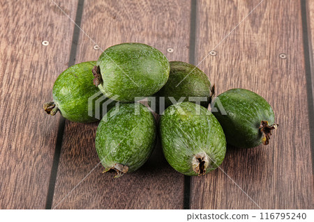 Fresh sweet juicy ripe feijoa Fresh sweet juicy ripe feijoa 116795240