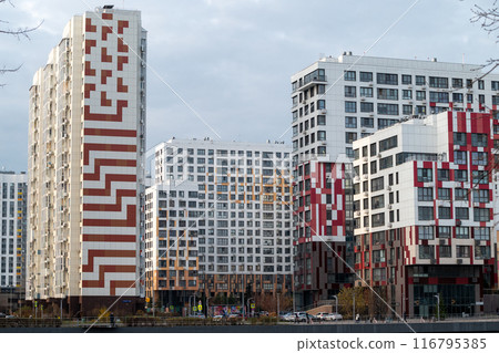 modern high-rise multi-storey business class building, residential complex modern high-rise multi-storey business class building, residential complex 116795385