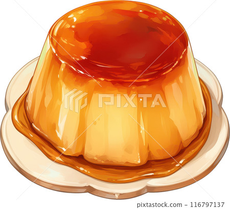 Caramel Flan Dessert on Plate Caramel Flan Dessert on Plate 116797137