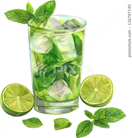 Mint Mojito with Lime and Ice 116797140