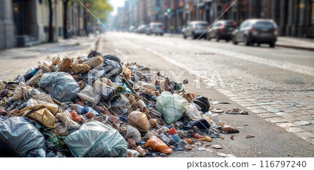 A large quantity of books published by people in the city. Scattered areas on the road, affecting the city environment. A large quantity of books published by people in the city. Scattered areas on the road, affecting the city environment. 116797240