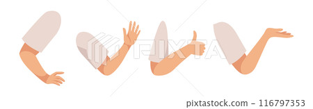 Man Character Constructor with Separated Arm Body Part Vector Set Man Character Constructor with Separated Arm Body Part Vector Set 116797353
