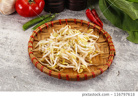 Soya bean sprouts in the bowl 116797618