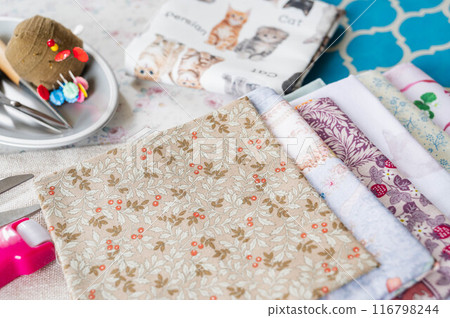 Craft supplies and fabrics 116798244