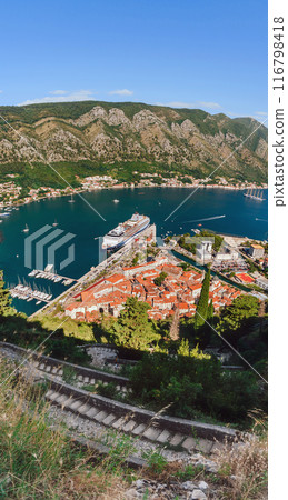 Vertical Panorama of Kotor San Giovanni Fortress Vertical Panorama of Kotor San Giovanni Fortress 116798418
