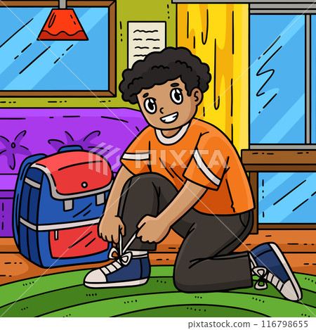 First Day of School Child School Shoes Colored  116798655