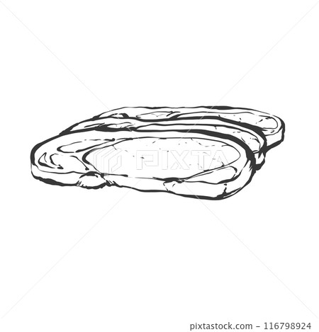 厚切豬腰手寫畫筆繪畫風格插畫 厚切豬腰手寫畫筆繪畫風格插畫 116798924