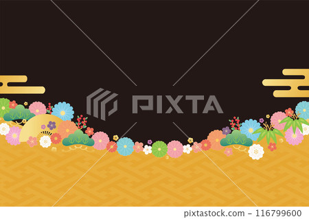 背景素材-鮮花、李子和扇子2024-6向量 背景素材-鮮花、李子和扇子2024-6向量 116799600