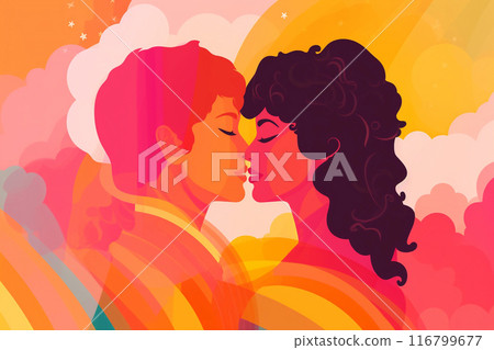 LGBT couple .The relationship of a lesbian couple. 116799677