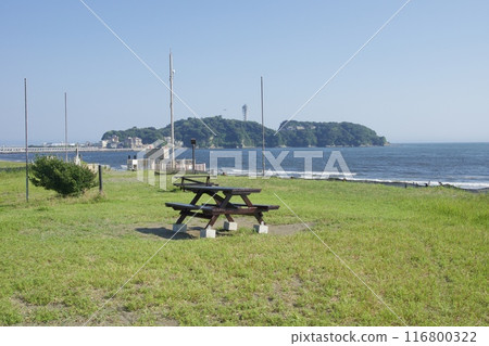 View of Shonan Seaside Park at Kugenuma Beach View of Shonan Seaside Park at Kugenuma Beach 116800322