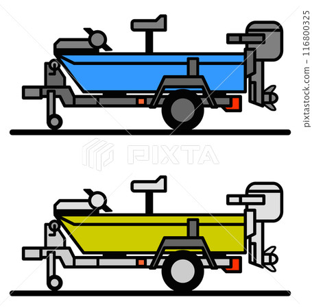 用於愛好鱸魚釣魚的鋁製船的插圖 116800325