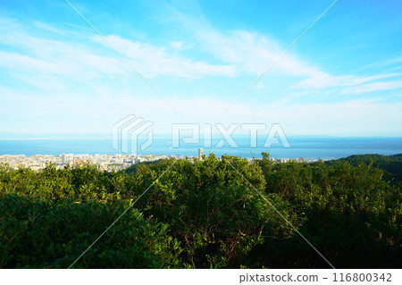 The Seto Inland Sea as seen from the summit of Higashiyama The Seto Inland Sea as seen from the summit of Higashiyama 116800342