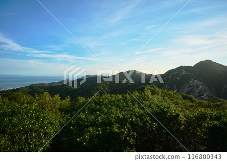 Suma Alps as seen from the summit of Higashiyama 116800343
