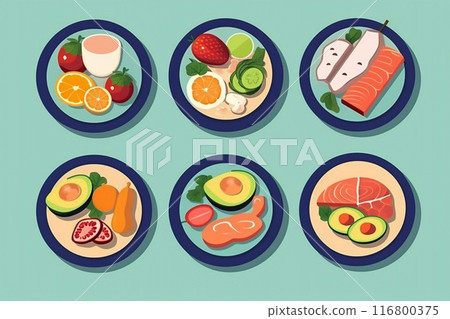 Keto diet. Diet for the day. Healthy Eating. 116800375