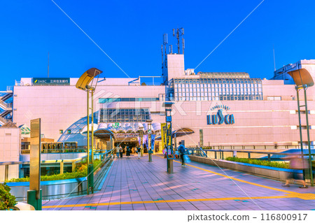 Chigasaki cityscape in Japan Chigasaki Station (North Exit), which is served by two lines, the Tokaido Main Line and the Sagami Line, July 21, 2024 116800917