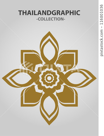 Vector element ethnic decorative ornament ethnic thai illustration 116801036