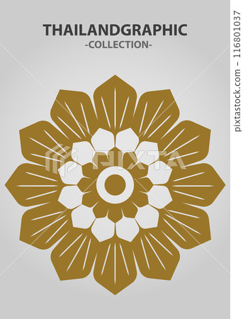 Vector element ethnic decorative ornament ethnic thai illustration Vector element ethnic decorative ornament ethnic thai illustration 116801037