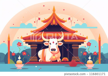 Pongal celebration.Hindu harvest festival. 116801171