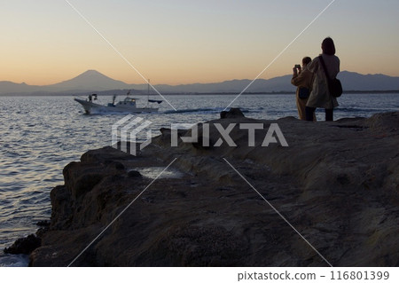 Sunset at Enoshima, Kanagawa Prefecture Tourism 116801399