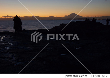Sunset at Enoshima, Kanagawa Prefecture Tourism 116801817