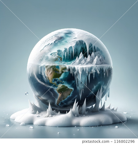 frozen planet earth, global freezing 116802296