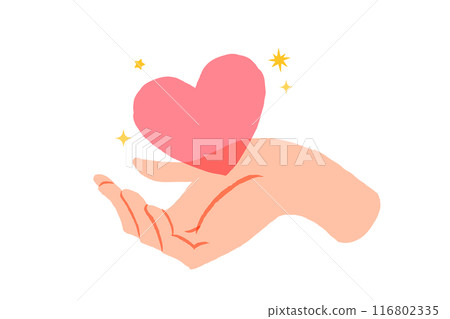 Hands holding a heart / Feelings, compassion, kindness Hands holding a heart / Feelings, compassion, kindness 116802335
