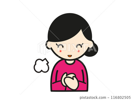 一個女人帶著寬慰的表情 116802505