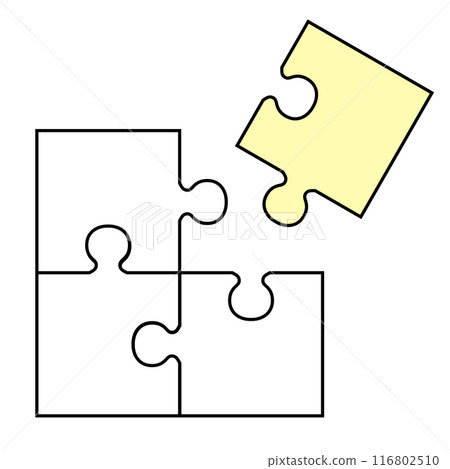 Illustration material of a jigsaw puzzle representing problem solving 116802510