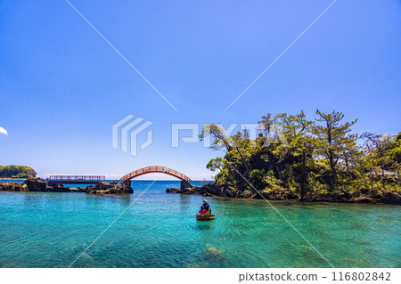 [Niigata Prefecture_Sado_Yajima/Kyojima] Experience a tub boat ride while enjoying the beautiful scenery 116802842