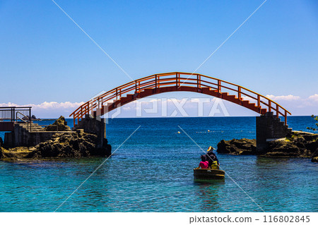 [Niigata Prefecture_Sado_Yajima/Kyojima] Experience a tub boat ride while enjoying the beautiful scenery 116802845