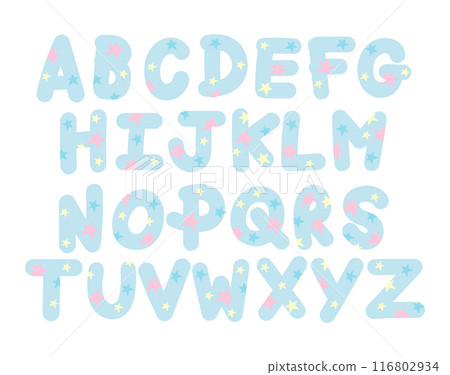Pastel blue, A-Z alphabet design with star pattern for font, typography, letter, calligraphy, text, message, campaign badge, logo, icon, initials, shirt print, cute patches, pet names, brooch, sticker Pastel blue, A-Z alphabet design with star pattern for font, typography, letter, calligraphy, text, message, campaign badge, logo, icon, initials, shirt print, cute patches, pet names, brooch, sticker 116802934