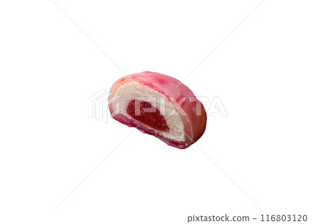 Delicious colorful asian mochi sweets with rice dough shell Delicious colorful asian mochi sweets with rice dough shell 116803120
