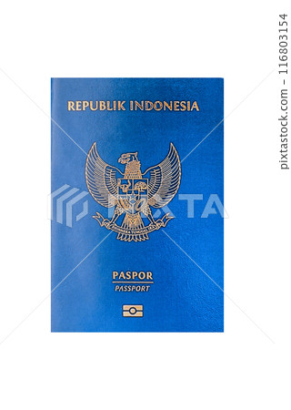 Physical paper international passport of Indonesian citizen 116803154