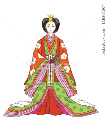 Formal clothing for women in the Heian period: Goi Karaginu 116803304