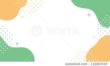 抽象框架形狀橙綠色 抽象框架形狀橙綠色 116803544