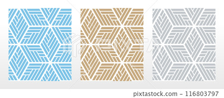 Wallpapers in the style of Baroque. Seamless vector backgrounds. Set of colored floral ornaments. Graphic patterns for fabric, wallpaper, packaging. Ornate Damask flower ornaments 116803797